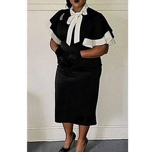 Black and White midi dress